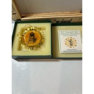 M.I. Hummel “The Postman” Gold Christmas Ornament 1990 Collectible Gift